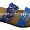 2016 Durable Ladies New Design Flat PCU Blowing Two Strap Slide Sandal Slippers