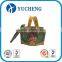 Vintage exotic tin box with double handle