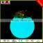 LED Light Flower pot PE Material Round Planter Pot with RGB Lighting