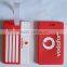 high quality engraved words bright red pvc opener keychain