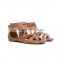 CX057 lady flat strappy ankle high sandals
