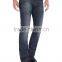 DARK WASH REGULAR FIT STRAIGHT LEG COTTON JEANS FOR MEN