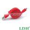 2015 New Design TPE Charging Retractable Usb Cable Reel Usb Retractable Cable for Android