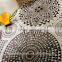 2016 waterjet madellion marble mosaic tile floor inlays pattern