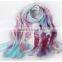 Wholesale 2016 new custom design extra long lady fashion new design 100% chiffon silk scarfs