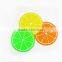Wholesale Promotional Coaster Roller Fancy Fruit Shaped Silicone Cup Mat