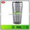 Eco-friendly 16 ounce insulated solid color travel mug with logo and lid