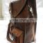 Hand made real leather cross body shoulder unisex messenger bag's