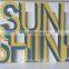 colorful wholesale craf laser cut wooden alphabet letter "sunshine" for decoration