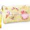 Hot sell leisure famous ladies canvas zippered hand purse