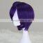 wholesale naruto Konan short purple cosplay wig with hair bun