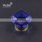 1 2/7 inch antique brass dark blue square crystal cabinet handle knob