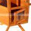 Pawhut Brown Fir Wood Bird Cage W/2 Trays