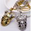 Hiphop imitation jewelry hot sale halloween necklace punk skull pendant statment necklace sweater chain