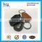 Luxury leather material rfid TK4100/EM4100 key fob with key ring