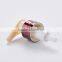 plastic lotion pumps with shiny silver aluminum shell collar