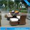 Wicker patio furniture garden rattan chair with ottoman (9082)