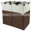 Wholesale nylon woven laundry basket colorful plastic woven basket with handles