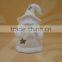 santa claus shape ceramic christmas figurine with LED light for porcelain fire