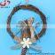 Cheap easter decorations with rabbit rattan easter wreath hanger
