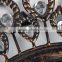 Vintage gold metal wall clock with eye shape