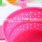 Foldable pasta basket,silicone rubber basket,silicone folding basket