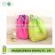 Cheap reusable colorful 190T nylon foldable shoulder shopping bags with pocket