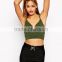 Latest arrival Strappy Crop V-neckline Top with Wrap Front