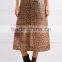 Wholesale Women Apparel A-line Newest Leopard-print Rubberized Midi Skirt(DQE0396SK)