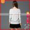 Latest long sleeves woman striped v neck sweater breathable knitwear