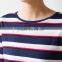 2016 new fashion all match loose half sleeve striped t-shirts for ladies