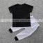 S17558A High quality kids boys clothing T-shirt+Pants children's sports sets