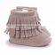 fringed suede fabric baby warm boots