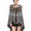 Europe and the United States autumn and winter new high-end cloak cloak fashion faux fox fur long fur shawl