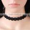 Hot Choker Fashion Korea Velvet Hollow Laser Caving Flowers Collar Choker Womens Suede Flower Laser Cut Necklace Jewelry