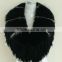 YR279 Detachable Fur Collar Genuine Fox Fur Shawl With Rabbit Fur Tassel