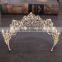 Fashion Women Elegant Baroque Style Gold Silver Plated Metal Crown Charm Hair Accessories