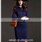 Long sleeve pocket on chest collar design high end woman communion dress