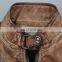 2015 lastest fashion handsome padded garment dyed men leather jacket