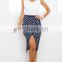 Latest Skirt Design Pictures For New Style Women Short Skirt In Navy Stripe