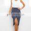 Latest Skirt Design Pictures For New Style Women Short Skirt In Navy Stripe