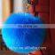 Handmade colorful faux fur pom pom keychain