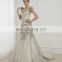 C5021 Silver-gold lace flower with crystal india mermaid bridal wedding dress