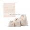2017 promotional small cotton fabric drawstring bag for gift