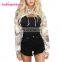 Latest Design Sexy Women Long Sleeve Crop Top Hoodies Women