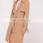 Custom design camel wool coats ladies long coats latast pant coat design