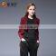 Opening design Wine red long sleeve ladies tassel coat for cool summer autumn