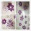 100% nylon and polyester hotel round table cloth with flocking flower design