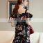 T-D060 Fashion Off-Shoulder Black Fishtail Slip Sexy Women Dress