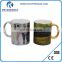 Custom printed 11oz Golden and Silver ceramic mug for sublimation printing